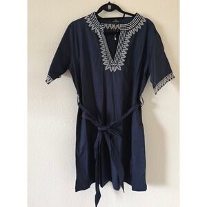 D'IYANU Women's Marli African Tunic Embroidered Dashiki Dress Size large